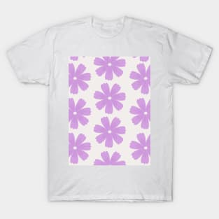 Diseño grafico floral en rosa y blanco T-Shirt